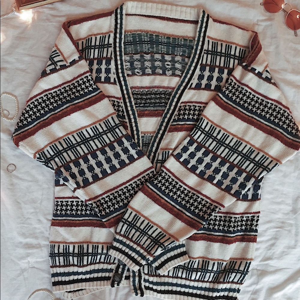 90s Vintage Colorful Cardigan